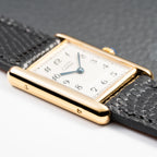 Cartier Tank Must de Rare Breguet Numerals Dial Vermeil Ref 590005 From 1990s