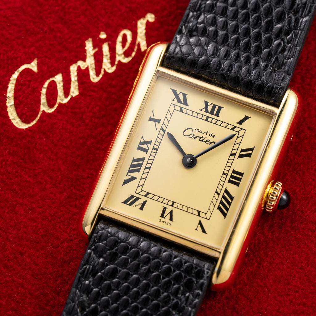 Cartier Tank Must de Vermeil Lemon Roman Dial  GM Cartier Service 2026