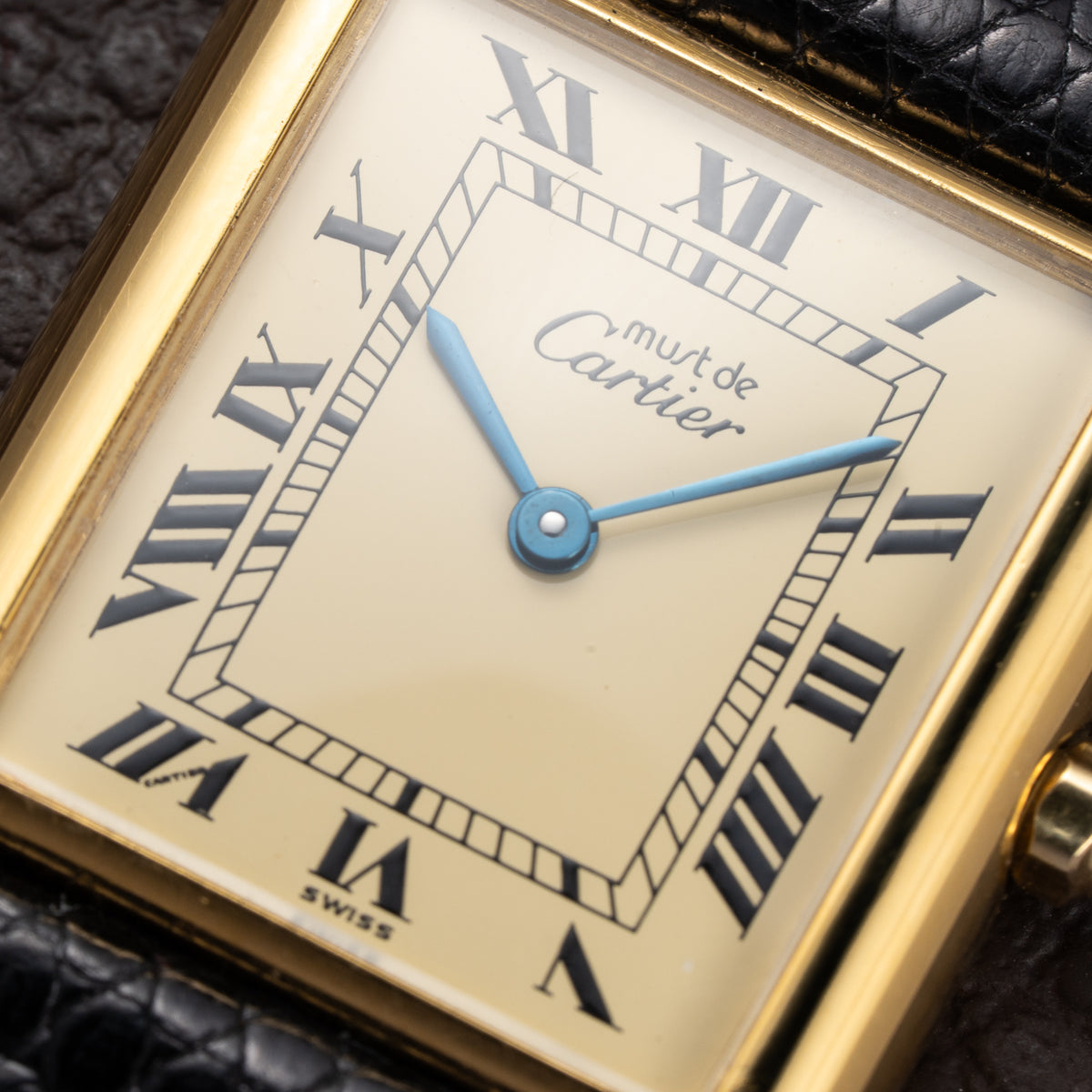 Cartier Tank Must de Lemon Roman Dial Vermeil With Cartier Service 2026 2y Warranty Ref 6 81006 from 1980s