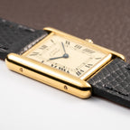 Cartier Tank Must de Lemon Roman Dial Vermeil With Cartier Service 2026 2y Warranty Ref 6 81006 from 1980s