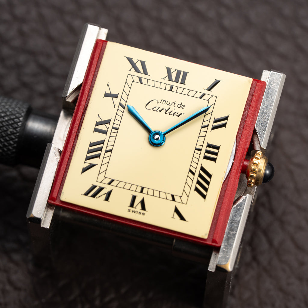 Cartier Tank Must de Lemon Roman Dial Vermeil GM Ref. 590005 From 1990s