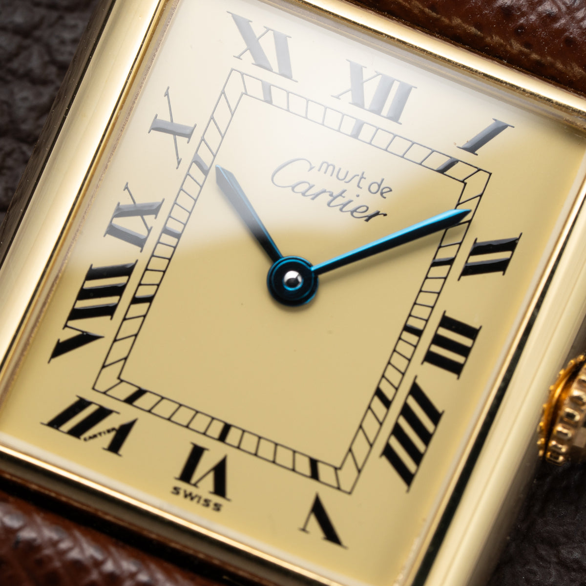 Cartier Tank Must de Lemon Roman Dial Vermeil GM Ref. 590005 From 1990s