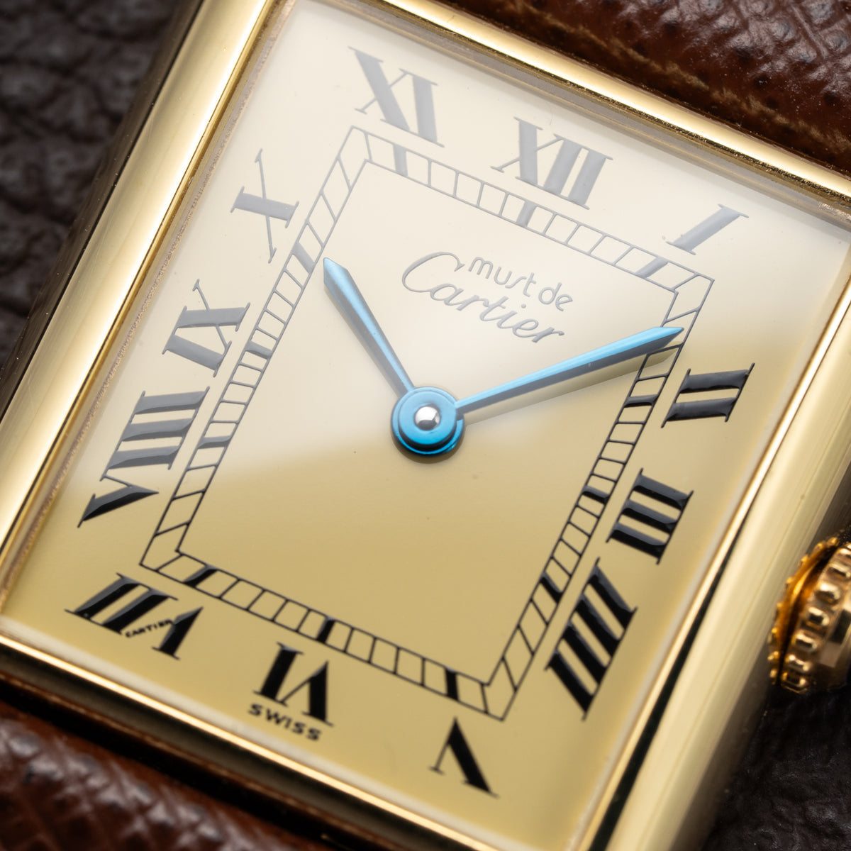 Cartier Tank Must de Lemon Roman Dial Vermeil GM Ref. 590005 From 1990s