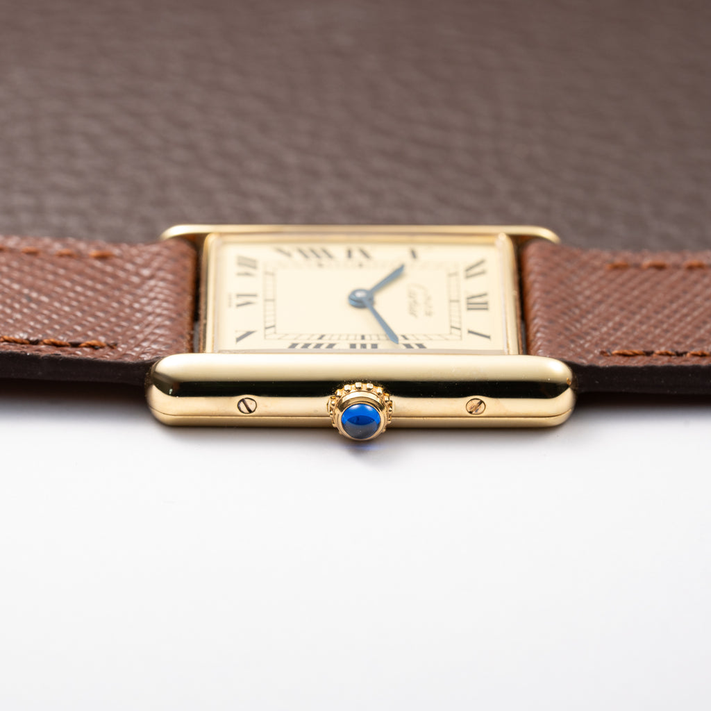 Cartier Tank Must de Lemon Roman Dial Vermeil GM Ref. 590005 From 1990s