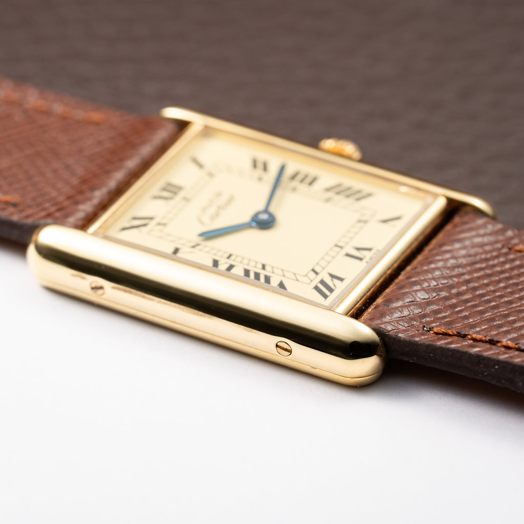 Cartier Tank Must de Lemon Roman Dial Vermeil GM Ref. 590005 From 1990s