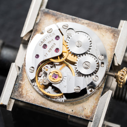 Cartier Tank Must de Lapis Lazuli Dial Vermeil GM 1980s