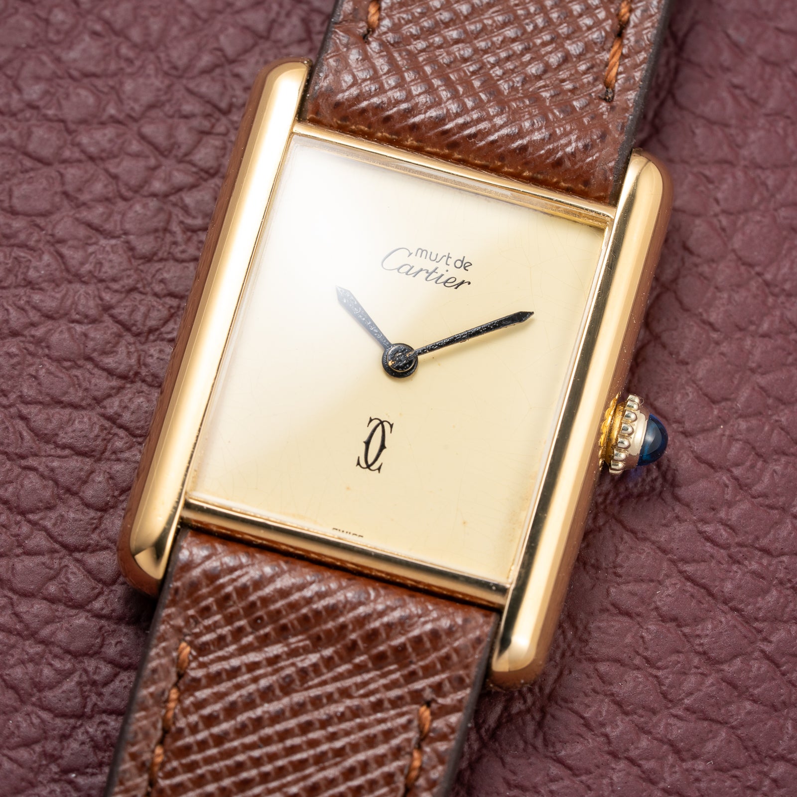 Cartier Tank Must de Vermeil Lemon Champagne Dial GM from 1990s