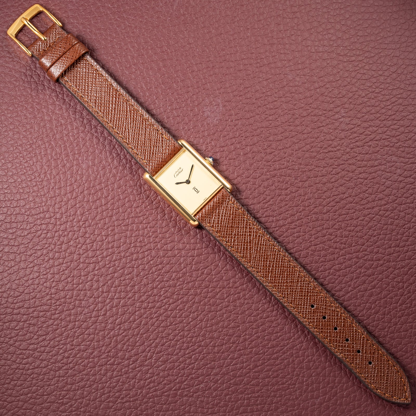Cartier Tank Must de Vermeil Lemon Champagne Dial GM from 1990s
