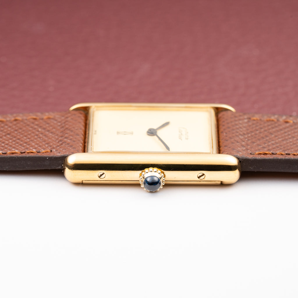 Cartier Tank Must de Vermeil Lemon Champagne Dial GM from 1990s