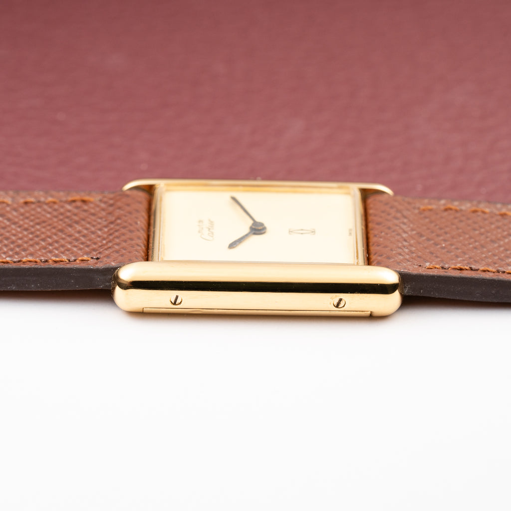 Cartier Tank Must de Vermeil Lemon Champagne Dial GM from 1990s