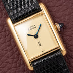Cartier Tank Must de Lemon Dial Vermeil PM SM from 1980s