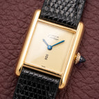 Cartier Tank Must de Lemon Dial Vermeil PM SM from 1980s
