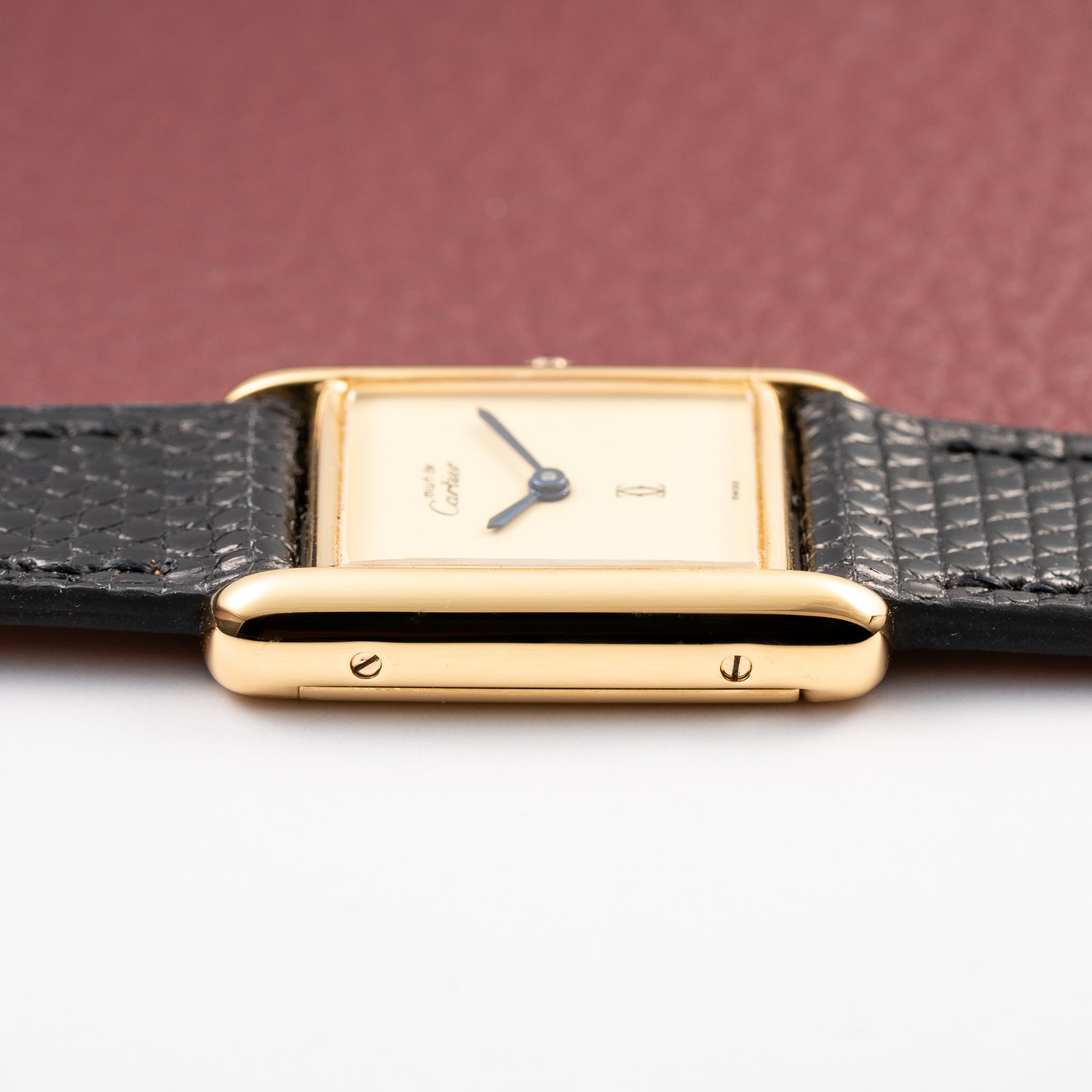 Cartier Tank Must de Lemon Dial Vermeil PM SM from 1980s
