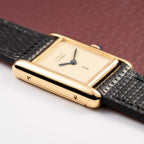 Cartier Tank Must de Lemon Dial Vermeil PM SM from 1980s