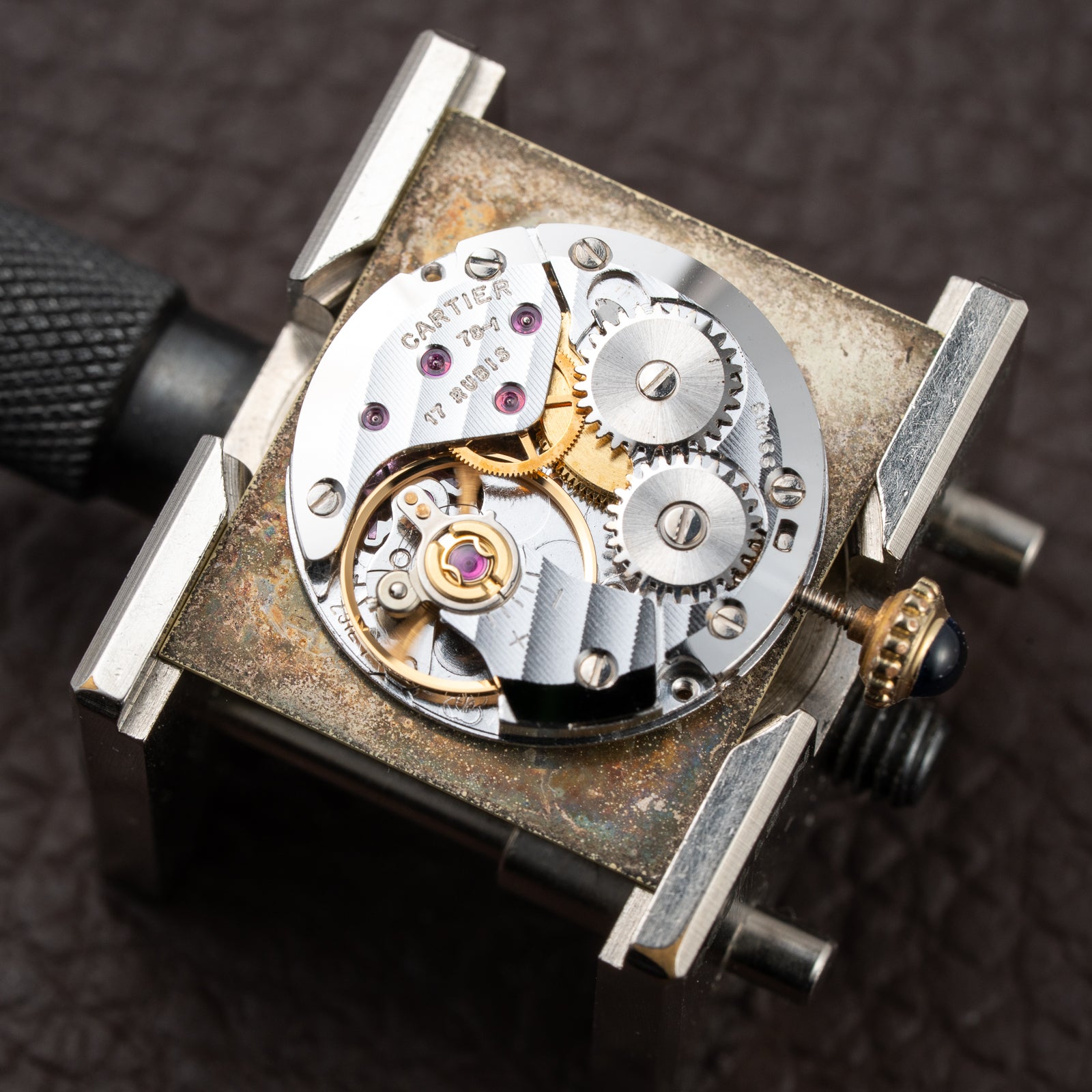 Cartier Must de Tank Vermeil Lemon Roman GM 1980s