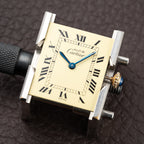 Cartier Must de Tank Vermeil Lemon Roman GM 1980s