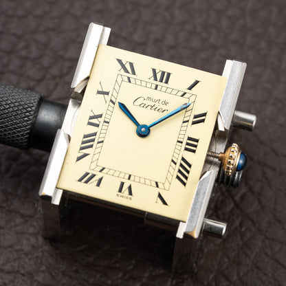 Cartier Must de Tank Vermeil Lemon Roman GM 1980s