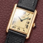 Cartier Must de Tank Vermeil Lemon Roman GM 1980s