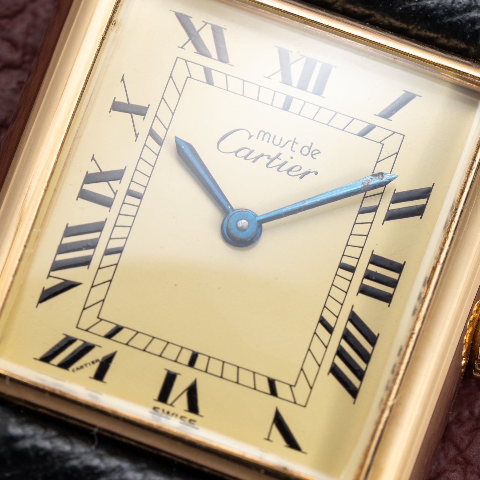 Cartier Must de Tank Vermeil Lemon Roman GM 1980s