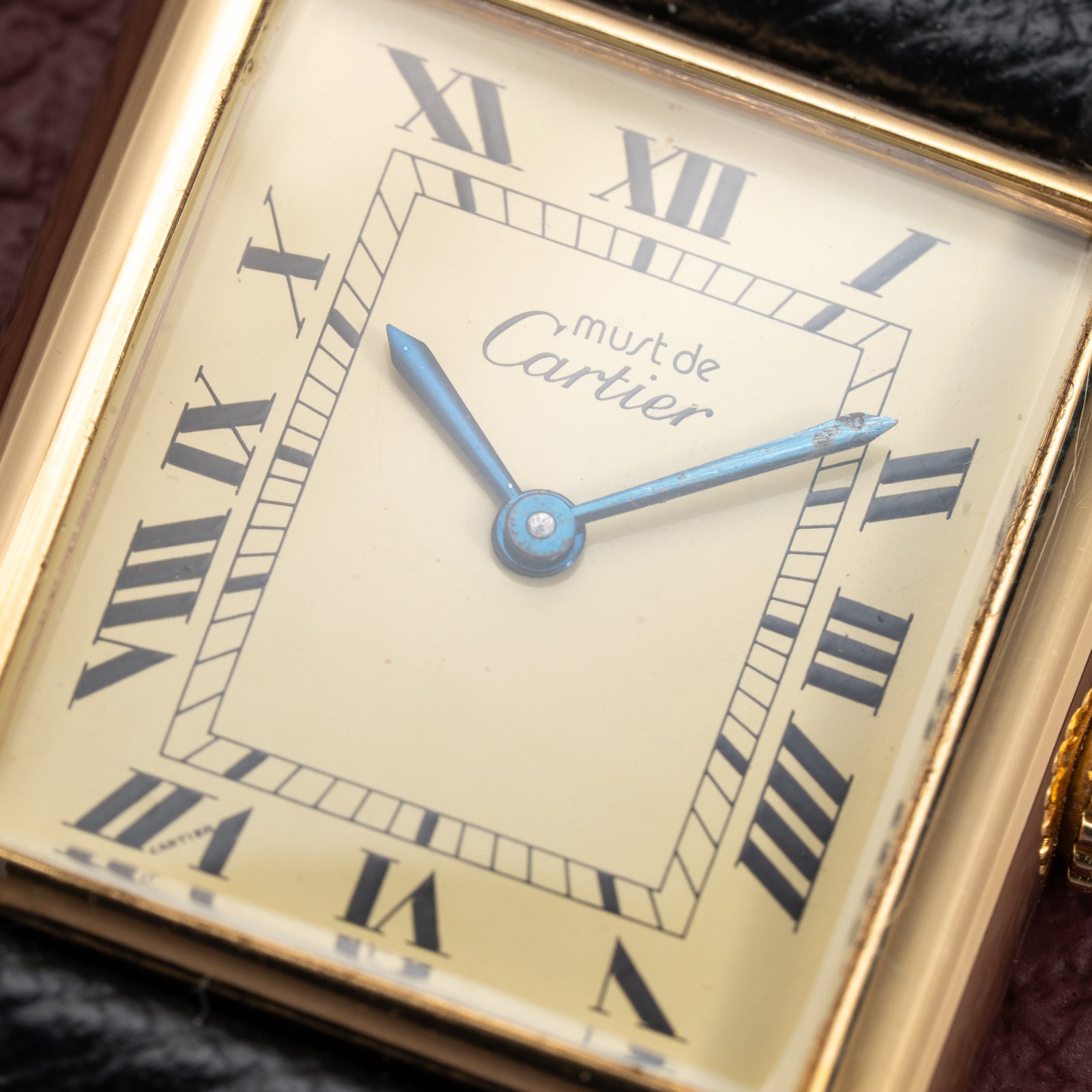 Cartier Must de Tank Vermeil Lemon Roman GM 1980s