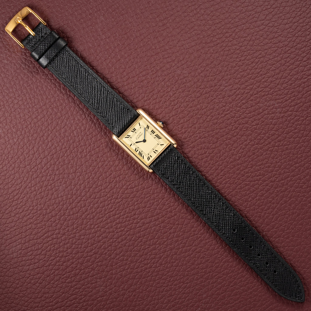 Cartier Must de Tank Vermeil Lemon Roman GM 1980s