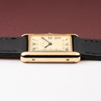 Cartier Must de Tank Vermeil Lemon Roman GM 1980s