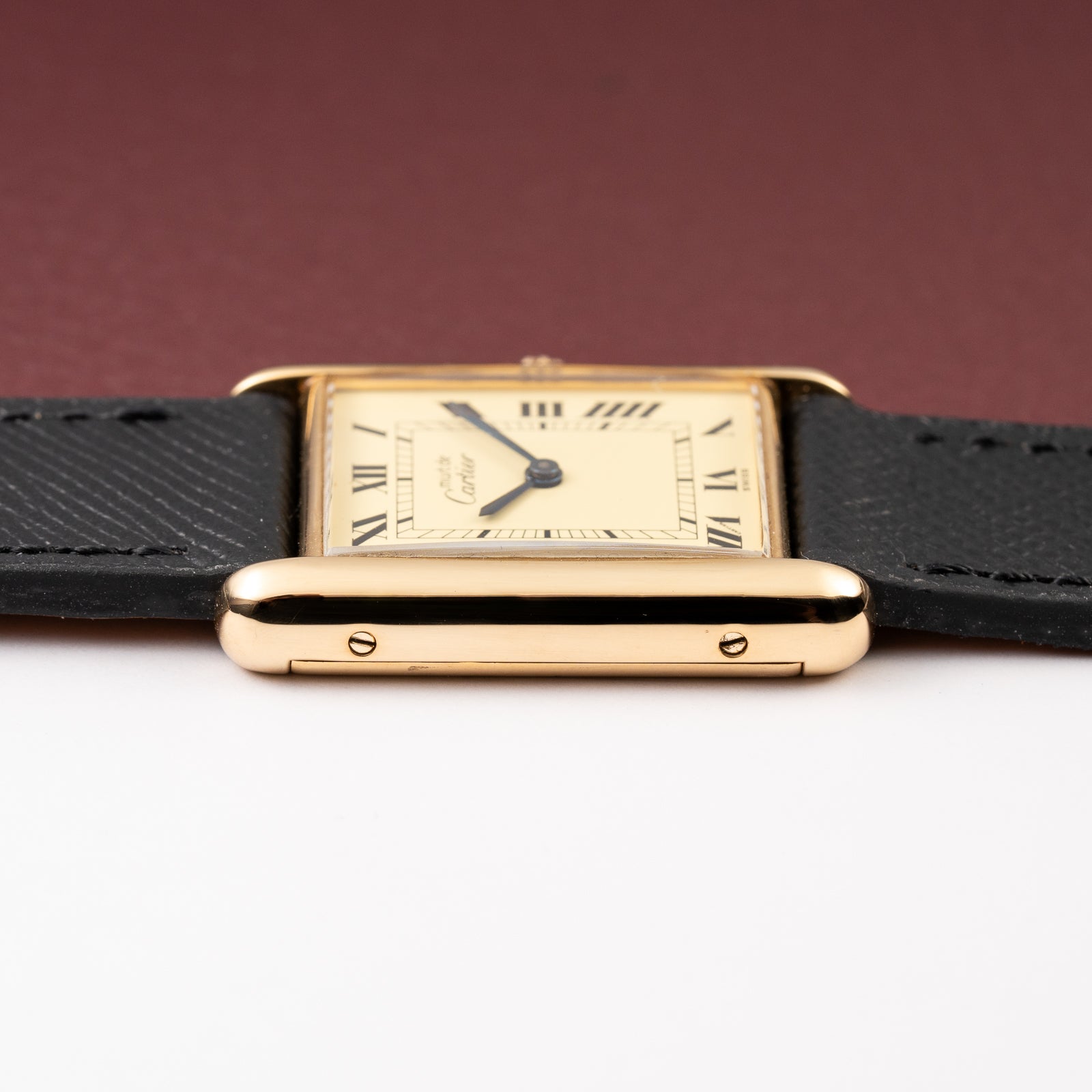 Cartier Must de Tank Vermeil Lemon Roman GM 1980s