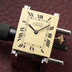Cartier Must de Tank Vermeil Lemon Roman GM 1980s