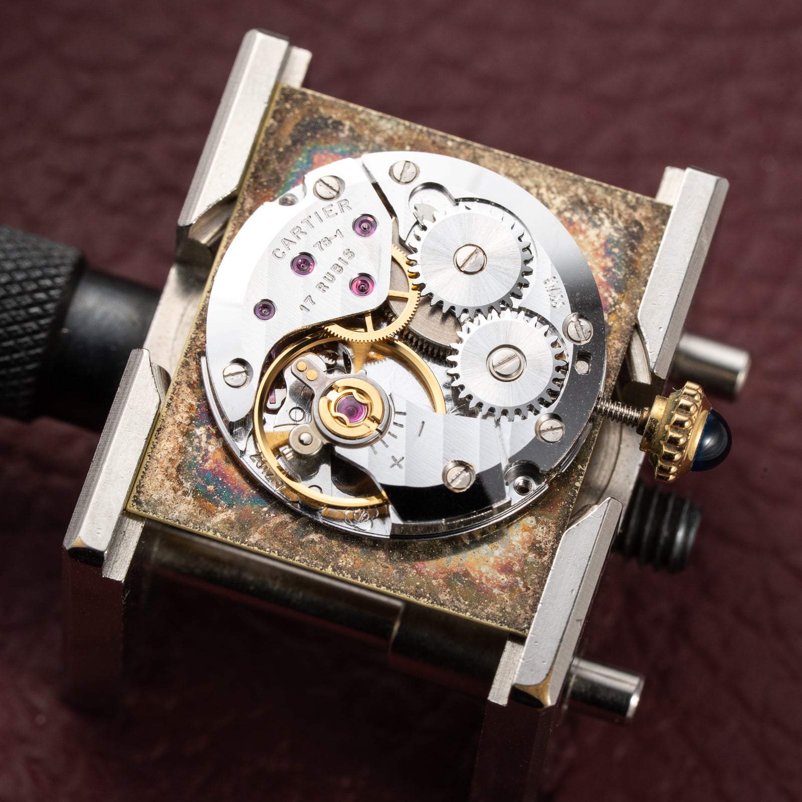 Cartier Must de Tank Vermeil Lemon Roman GM 1980s