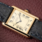 Cartier Must de Tank Vermeil Lemon Roman GM 1980s