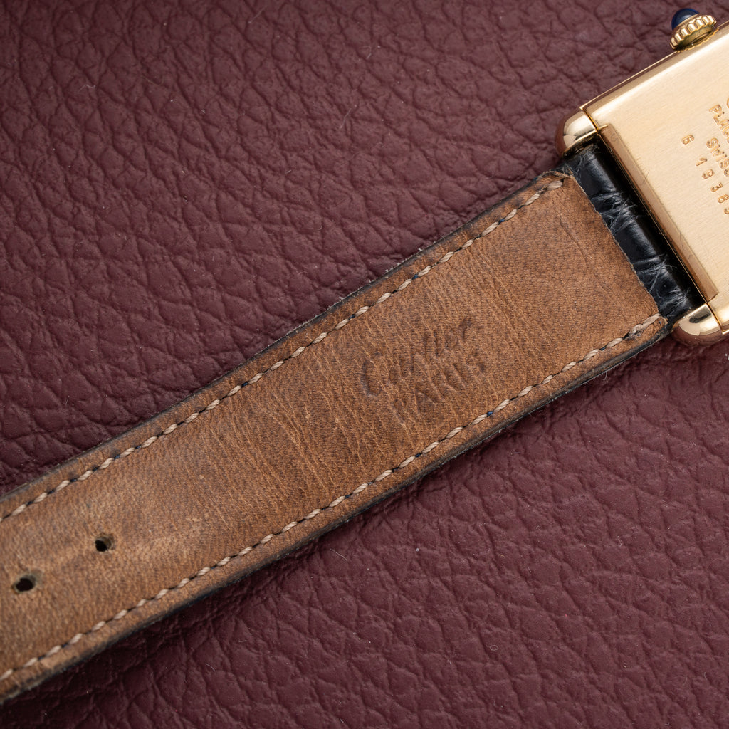 Cartier Must de Tank Vermeil Lemon Roman GM 1980s