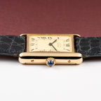 Cartier Must de Tank Vermeil Lemon Roman GM 1980s