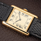Cartier Tank Must de Vermeil Lemon Roman GM from 1980s