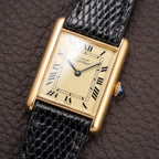 Cartier Tank Must de Vermeil Lemon Roman GM from 1980s