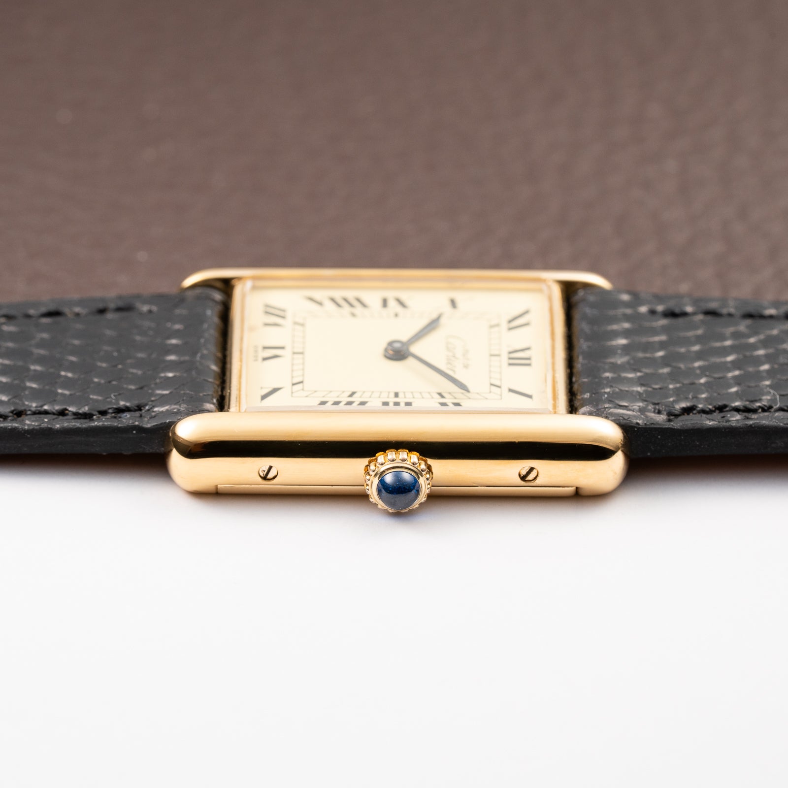 Cartier Tank Must de Vermeil Lemon Roman GM from 1980s