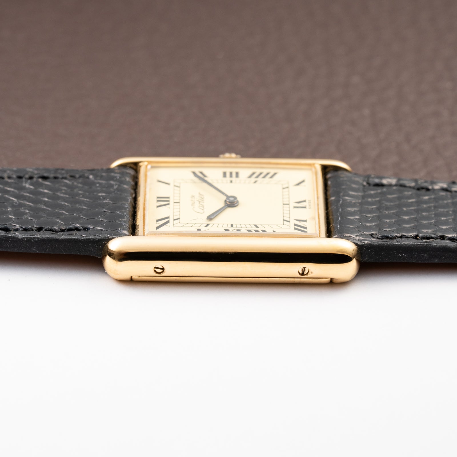 Cartier Tank Must de Vermeil Lemon Roman GM from 1980s