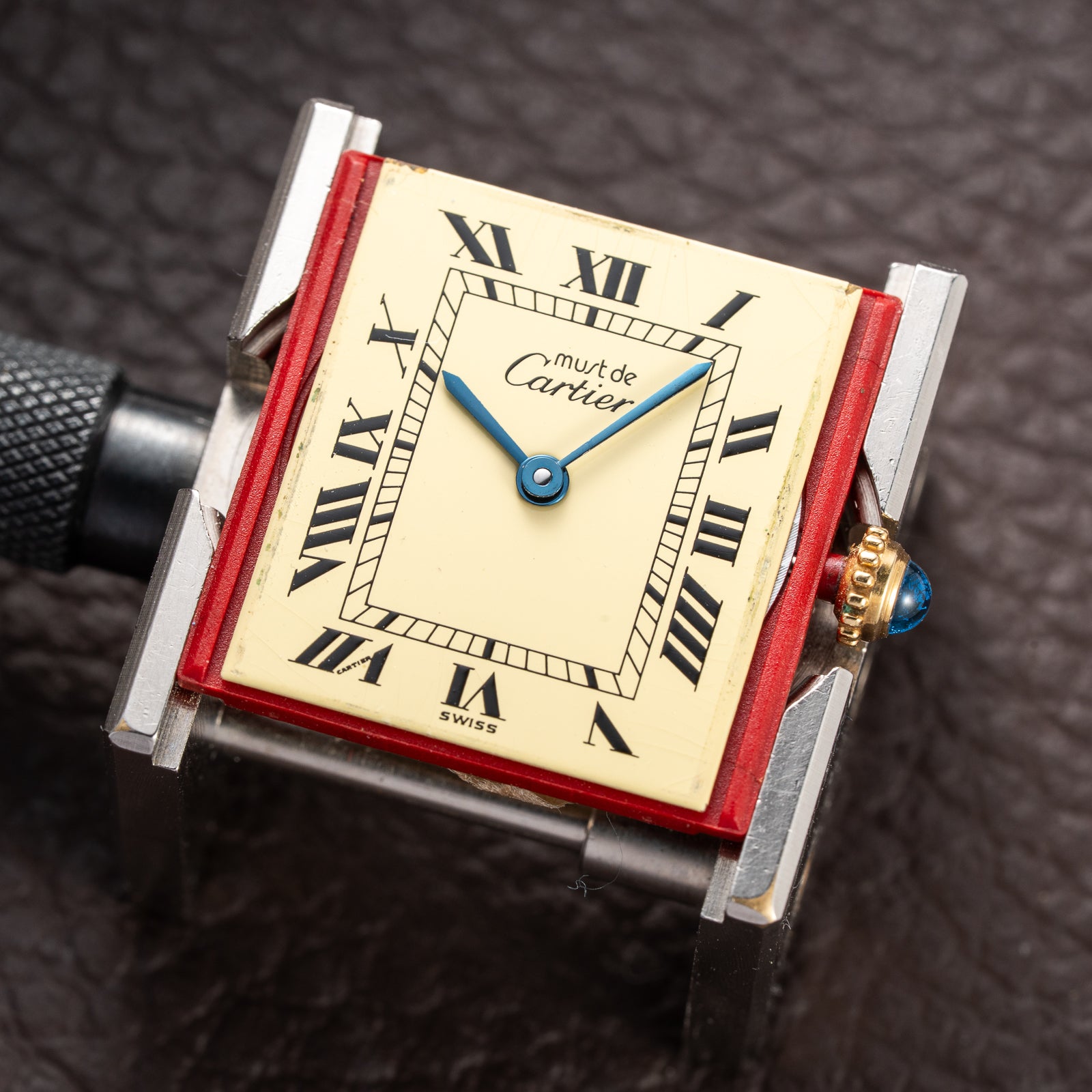 Cartier Tank Must de Lemon Roman Dial Vermeil Ref 590005 from 1990s