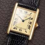 Cartier Tank Must de Lemon Roman Dial Vermeil Ref 590005 from 1990s
