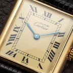 Cartier Tank Must de Lemon Roman Dial Vermeil Ref 590005 from 1990s