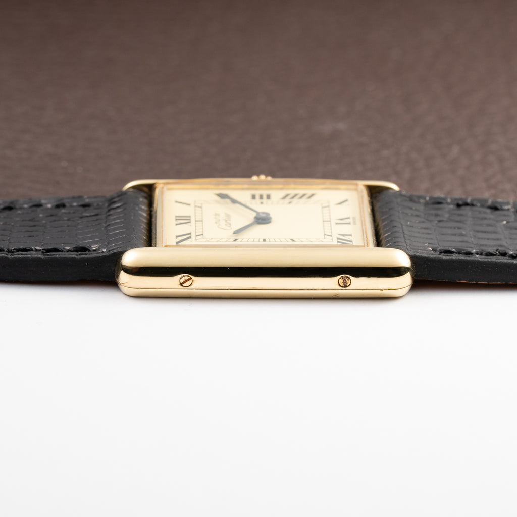 Cartier Tank Must de Lemon Roman Dial Vermeil Ref 590005 from 1990s