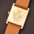 Cartier Tank Must de Vermeil Classic Roman Lemon Dial Ref 590005 from 1990s