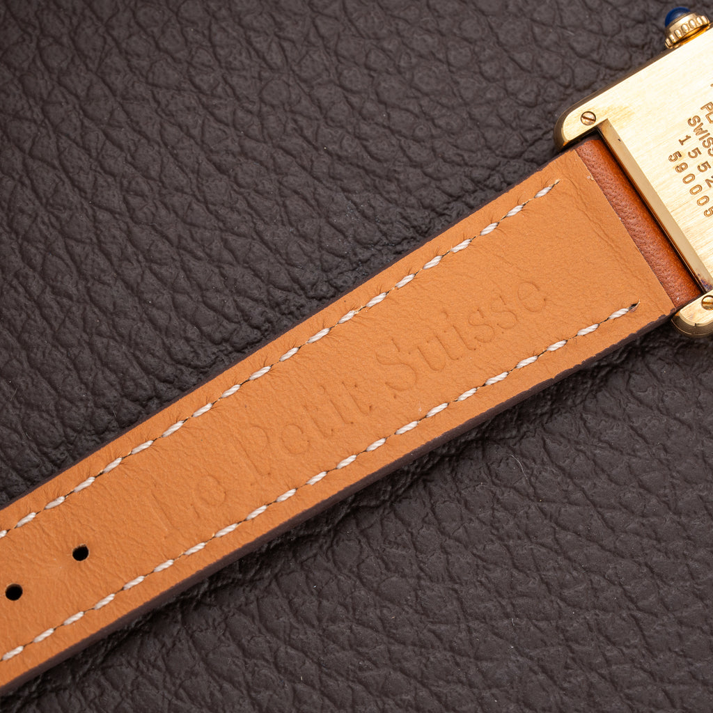 Cartier Tank Must de Vermeil Classic Roman Lemon Dial Ref 590005 from 1990s