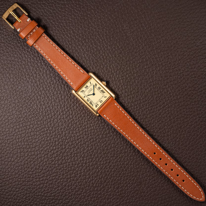 Cartier Tank Must de Vermeil Classic Roman Lemon Dial Ref 590005 from 1990s
