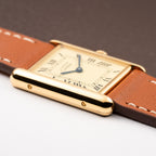 Cartier Tank Must de Vermeil Classic Roman Lemon Dial Ref 590005 from 1990s