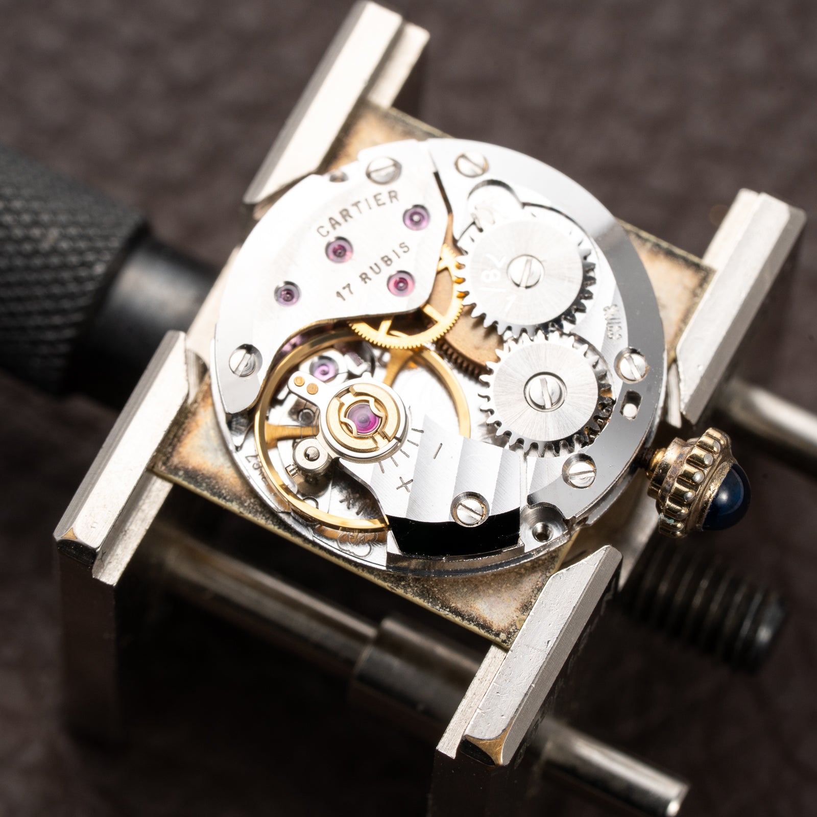 Cartier Tank Must de Roman Lemon Dial Vermeil PM 1980s