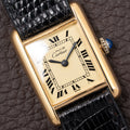 Cartier Tank Must de Roman Lemon Dial Vermeil PM 1980s