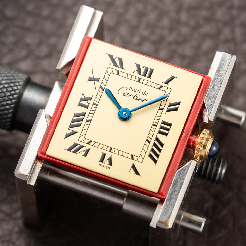 Cartier Tank Must de Lemon Roman Dial Vermeil PM Vermeil Ref 5057001 from 1990s