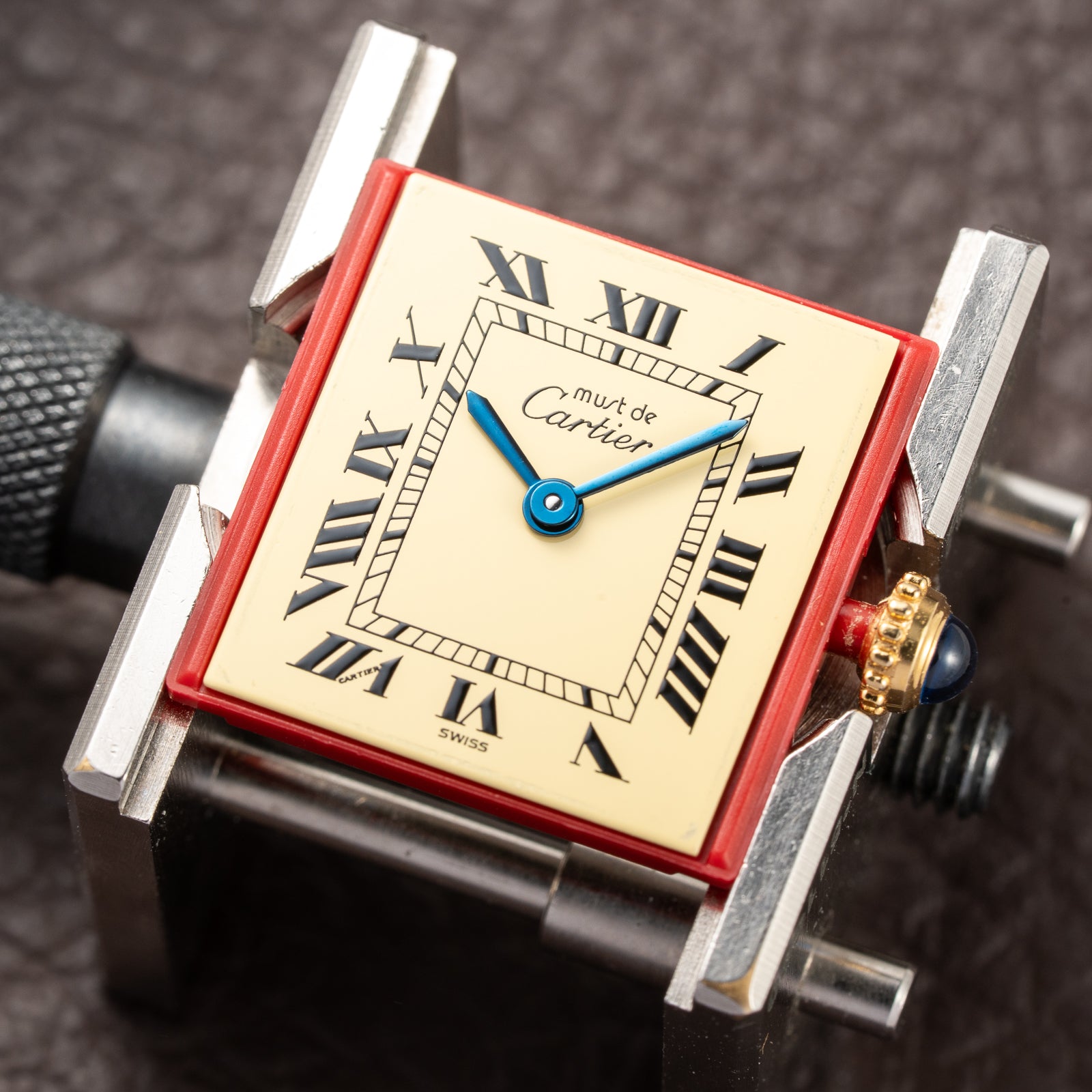 Cartier Tank Must de Lemon Roman Dial Vermeil PM Vermeil Ref 5057001 from 1990s