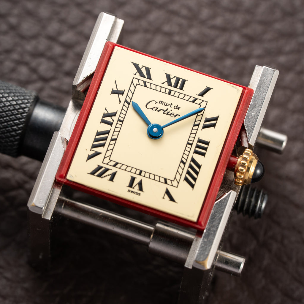 Cartier Tank Must de Lemon Roman Dial PM Vermeil Reference 5057001