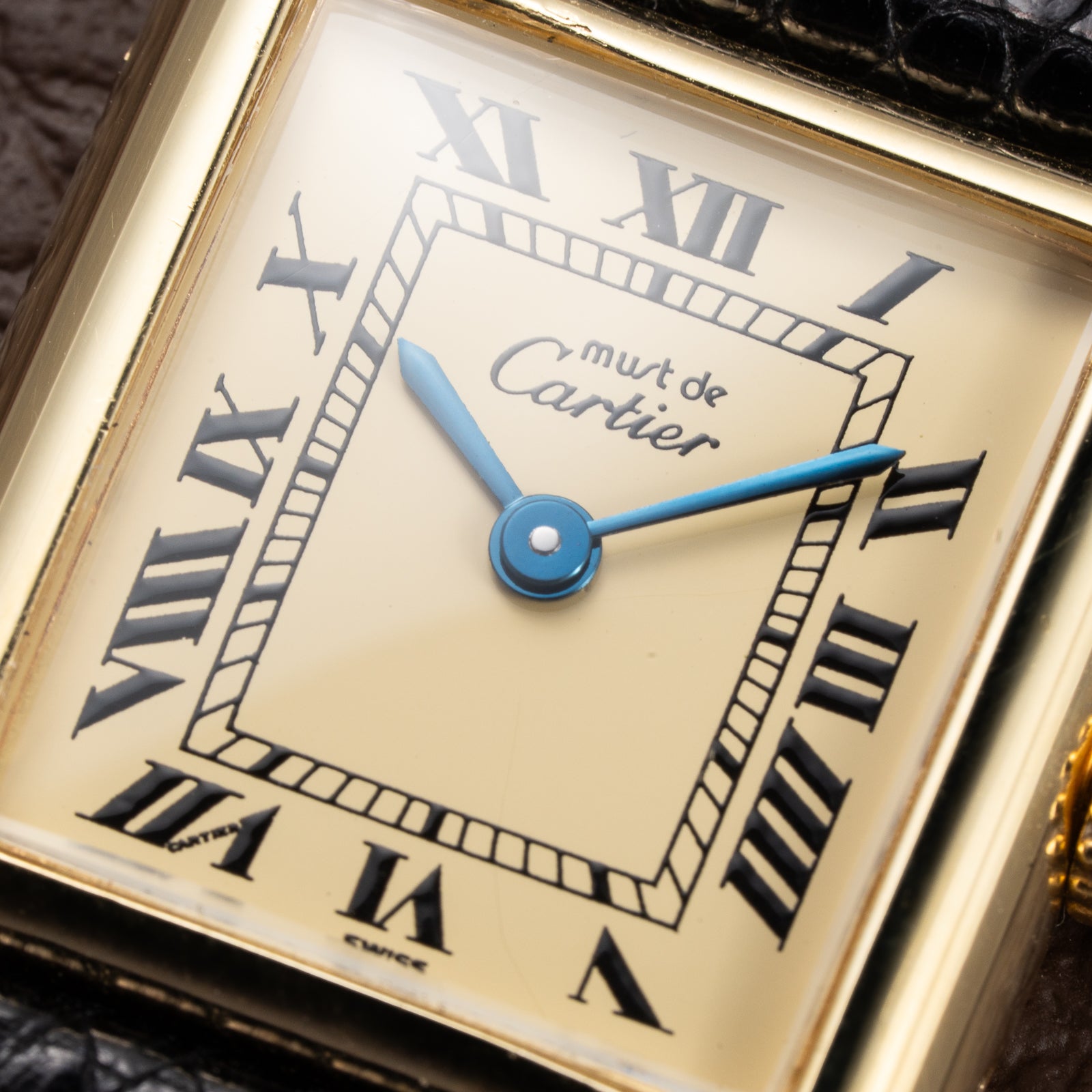 Cartier Tank Must de Lemon Roman Dial PM Vermeil Reference 5057001